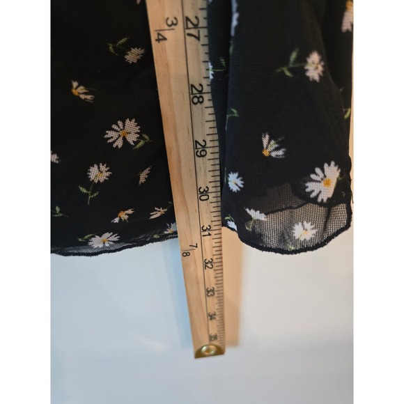 No Boundaries Strapless Daisy Floral Midi Dress Black Cottagecore Size Small - Picture 5 of 6